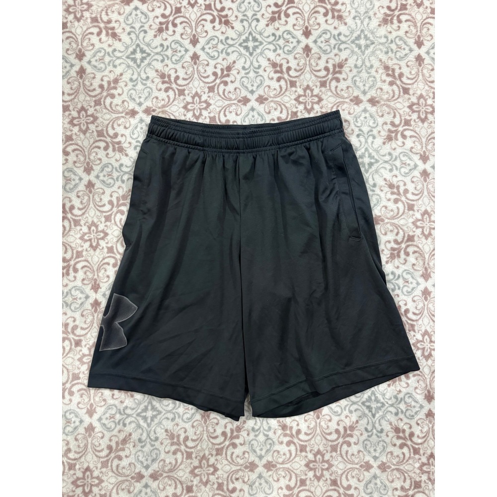 Under Armour Mens Loose Fit Athletic Shorts Black Size Medium